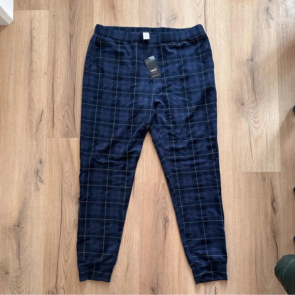 Smash + Tess Always Jogger in Blue Plaid - Picture 1 of 4